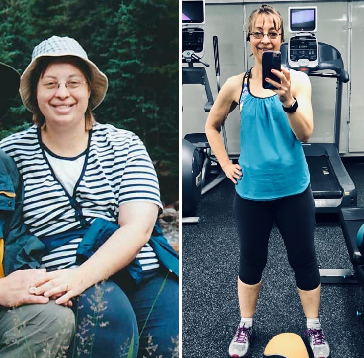 Sara Borgstede before and after losing 100 pounds