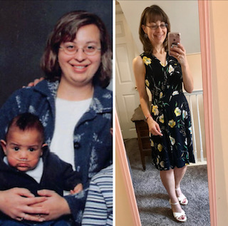 Sara Borgstede before and after 100 pound weight loss